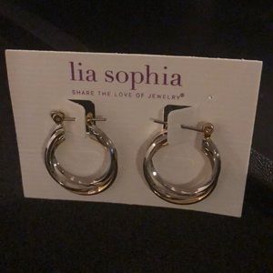 Silver and Gold Vintage Hoops by Lia Sophia